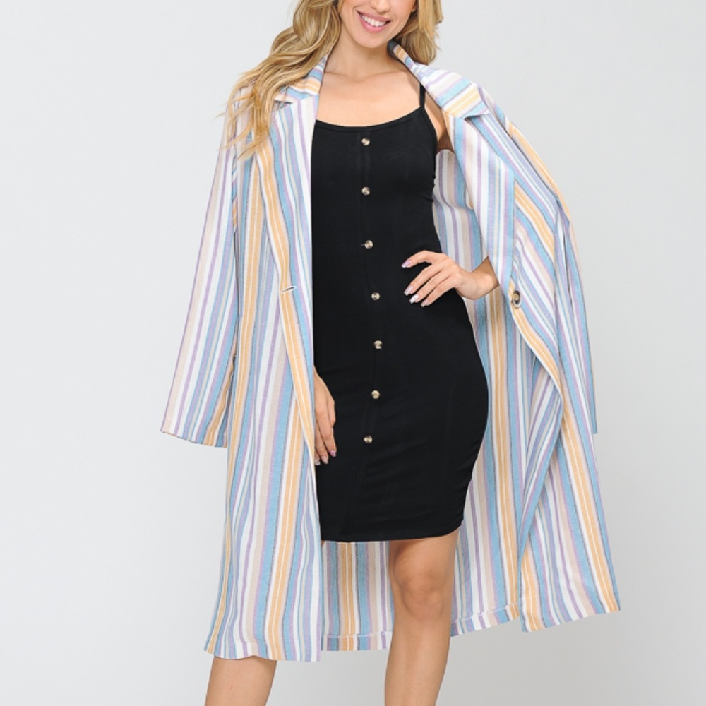STRIPE DUSTER JACKET